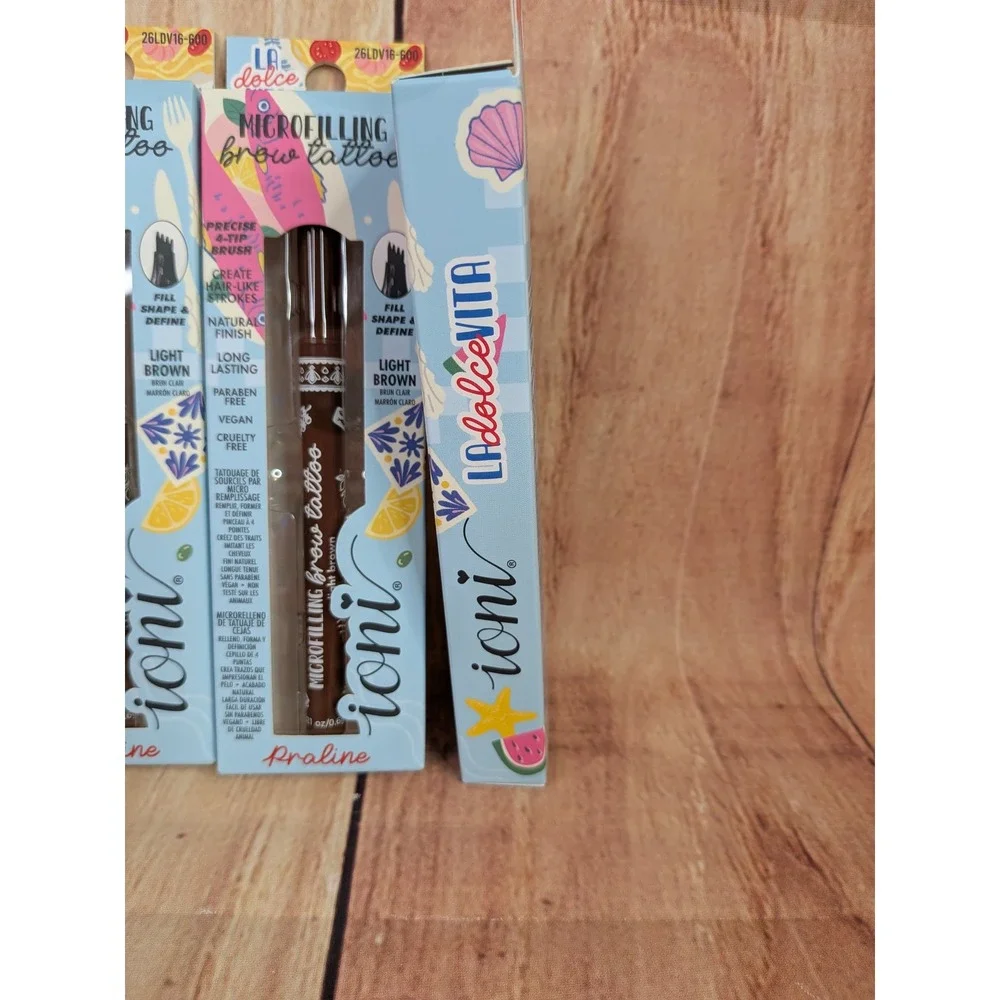 3 PK Ioni La Dolce Vita Microfilling Brow Tattoo Praline Light Brown